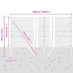 vidaXL Hexagónový plot Zelený 1.4x50 m Oceľ – Obrázok 12