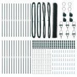 vidaXL Hexagónový plot Zelený 1.4x50 m Oceľ – Obrázok 4