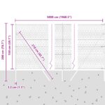 vidaXL Hexagonálne oplotenie Zelené 1,5x50 m Oceľ – Obrázok 12