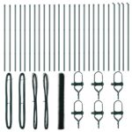 vidaXL Hexagonálne oplotenie Zelené 1,5x50 m Oceľ – Obrázok 2