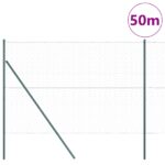 vidaXL Hexagonálne oplotenie Zelené 1,5x50 m Oceľ – Obrázok 3