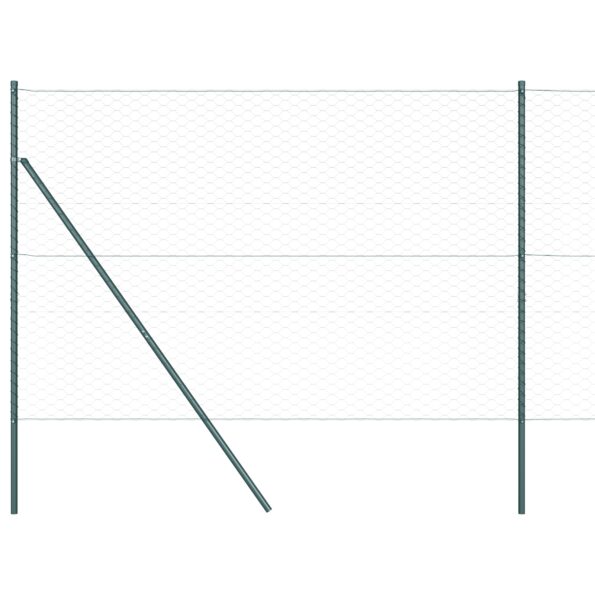 vidaXL Hexagonálne oplotenie Zelené 1,5x50 m Oceľ – Obrázok 6