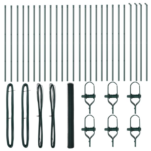vidaXL Hexagonálny plot Zelený 1.6x50 m Oceľ – Obrázok 2