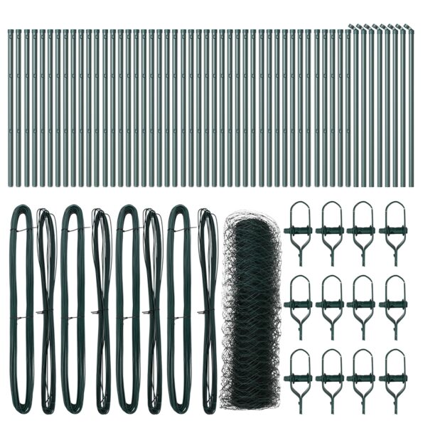 vidaXL Hexagonálny plot Zelený 0.4x100 m Oceľ – Obrázok 2