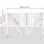 vidaXL Hexagonový plot Zelený 0.5x100 m Oceľ – Obrázok 12