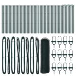 vidaXL Hexagonový plot Zelený 0.5x100 m Oceľ – Obrázok 2