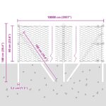 vidaXL Hexagonálny plot Zelený 0.6x100 m Oceľový – Obrázok 12