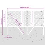 vidaXL Šesťuholníkový plot Zelený 0.8x100 m Oceľ – Obrázok 12
