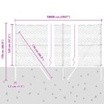 vidaXL Hexagonálna ohrada Zelená 1.2x100 m Oceľ – Obrázok 12