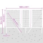 vidaXL hexagonálny plot Zelený 1.4x100 m Oceľ – Obrázok 12