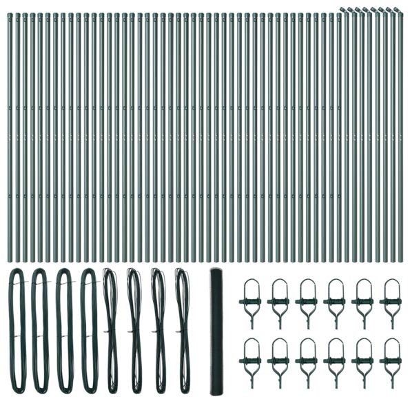 vidaXL Hexagonový plot zelený 1.5 x 100 m oceľový – Obrázok 2