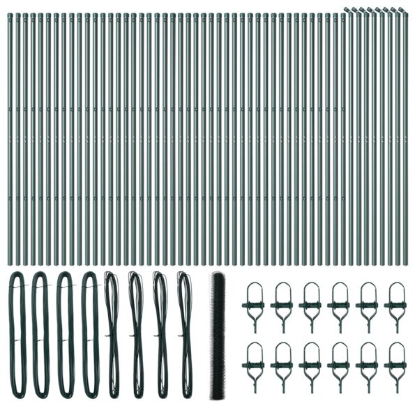 vidaXL Hexagonálny plot Zelený 1.6x100 m Oceľ – Obrázok 2