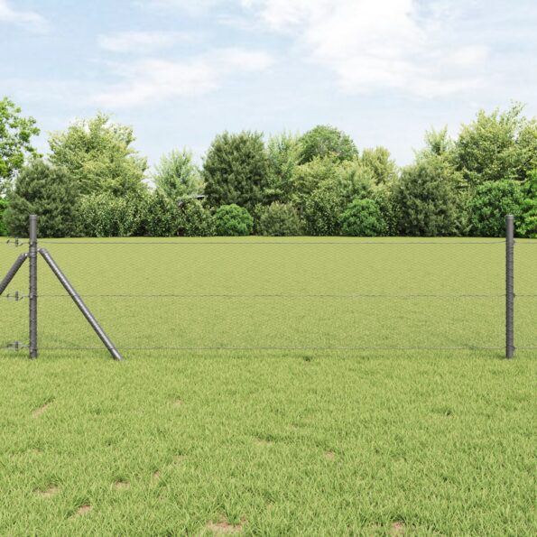 3352765_1.jpg vidaXL Hexagonálne oplotenie Sivé 0.5x10 m Oceľ – Obrázok 1