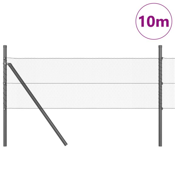 3352765_3.jpg vidaXL Hexagonálne oplotenie Sivé 0.5x10 m Oceľ – Obrázok 3