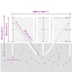 vidaXL Hexagonový Plot Sivý 0.8x10 m Oceľ – Obrázok 12