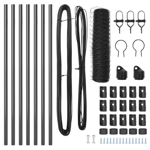 vidaXL Hexagonový Plot Sivý 0.8x10 m Oceľ – Obrázok 4