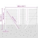 vidaXL hexagónový plot sivý 1x10 m oceľ – Obrázok 12