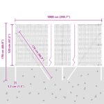 vidaXL Hexagonový plot Sivý 1,2x10 m Oceľ – Obrázok 12