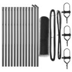 vidaXL hexagonálna ohrada Sivá 0,4x25 m Oceľ – Obrázok 2