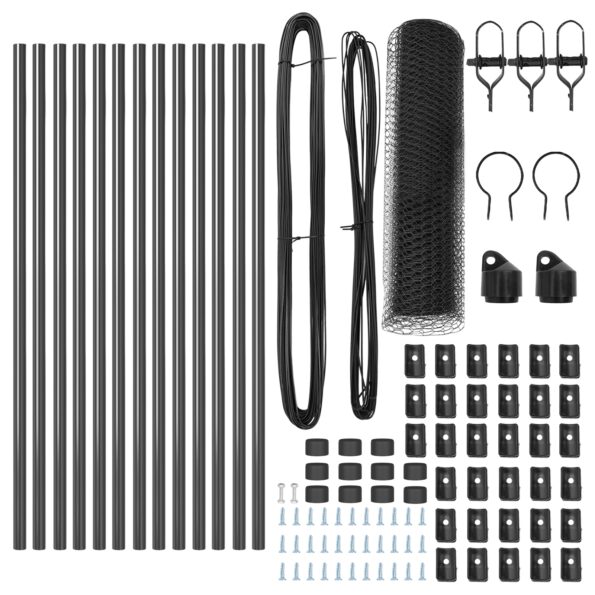 vidaXL hexagonálna ohrada Sivá 0,4x25 m Oceľ – Obrázok 4