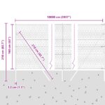 vidaXL Hexagonálny plot Sivý 1.6x100 m Oceľ – Obrázok 12