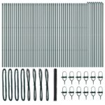 vidaXL Hexagonálny plot Sivý 1.6x100 m Oceľ – Obrázok 2