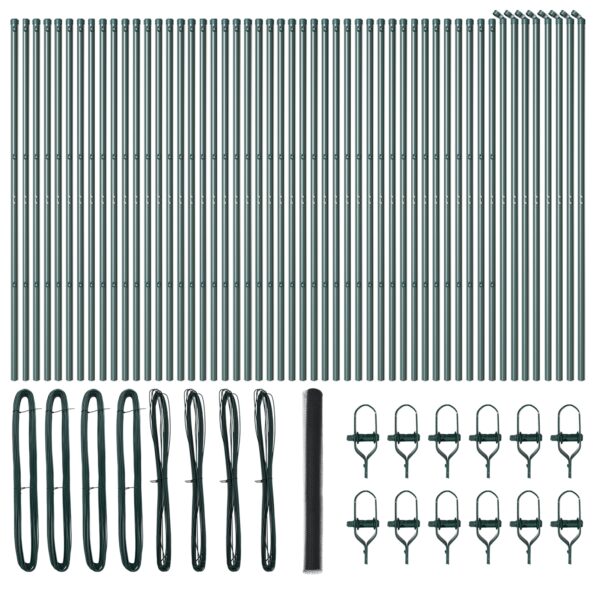 vidaXL Hexagonálny plot Sivý 1.6x100 m Oceľ – Obrázok 2