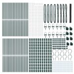 vidaXL Hexagonálny plot Sivý 1.6x100 m Oceľ – Obrázok 4