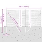 vidaXL hexagonálny plot 1x50 m pozinkovaná oceľ – Obrázok 12