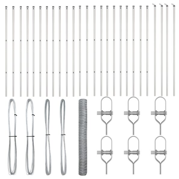 vidaXL hexagonálny plot 1x50 m pozinkovaná oceľ – Obrázok 2