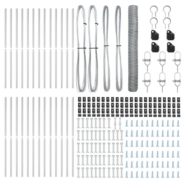 vidaXL hexagonálny plot 1x50 m pozinkovaná oceľ – Obrázok 4
