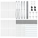 Hexagonálna ohrada vidaXL 1.6x50 m Pozinkovaná oceľ, Stĺpiky ohrady vidaXL 13 ks Ø32 mm 210 cm Pozinkovaná oceľ – Obrázok 4