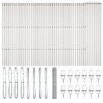 Hexagonálne oplotenie vidaXL 1,2 x 100 m, zinkovaná oceľ, Plotové stĺpiky vidaXL 13 ks Ø32 mm 170 cm zinkovaná oceľ – Obrázok 2