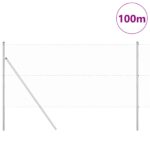 Hexagonálne oplotenie vidaXL 1,2 x 100 m, zinkovaná oceľ, Plotové stĺpiky vidaXL 13 ks Ø32 mm 170 cm zinkovaná oceľ – Obrázok 3