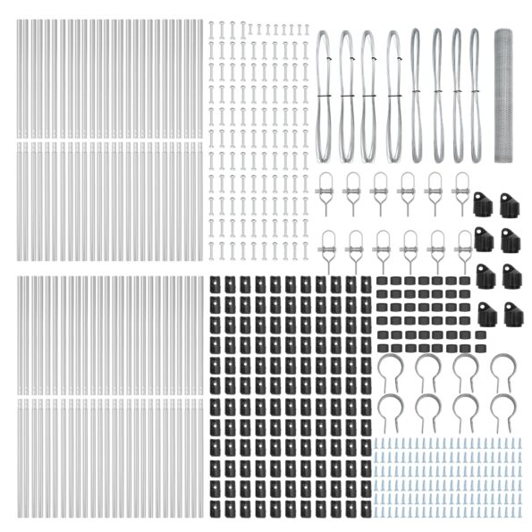 Hexagonálne oplotenie vidaXL 1,2 x 100 m, zinkovaná oceľ, Plotové stĺpiky vidaXL 13 ks Ø32 mm 170 cm zinkovaná oceľ – Obrázok 4