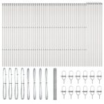 Hexagonálny plot vidaXL 1.6x100 m pozinkovaná oceľ, Plotové stĺpy vidaXL 13 ks Ø32 mm 210 cm pozinkovaná oceľ – Obrázok 2