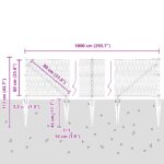 vidaXL šesťuholníkový plot Zelený 0,6x10 m Oceľový – Obrázok 13