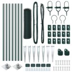 vidaXL šesťuholníkový plot Zelený 0,6x10 m Oceľový – Obrázok 4