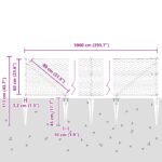 vidaXL Hexagónové oplotenie Zelené 0.6x10 m Oceľ – Obrázok 13