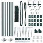 vidaXL Hexagónové oplotenie Zelené 0.6x10 m Oceľ – Obrázok 4