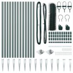 vidaXL Sada plotov Sada 2 Hnedo-zelená Pozinkovaná oceľ 25 x 0.5 m – Obrázok 4