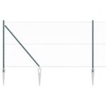 vidaXL súprava na ohrady Sada 2 Tmavozelená Kov – Obrázok 6