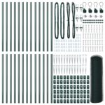 vidaXL Hexagonový plot Zelený 0.4x50 m Oceľ – Obrázok 4