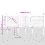 vidaXL Hexagonálny plot Zelený 0.6x100 m Oceľ – Obrázok 13