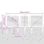 vidaXL Hexagonálny plot sivý 0.4x10 m oceľ – Obrázok 13