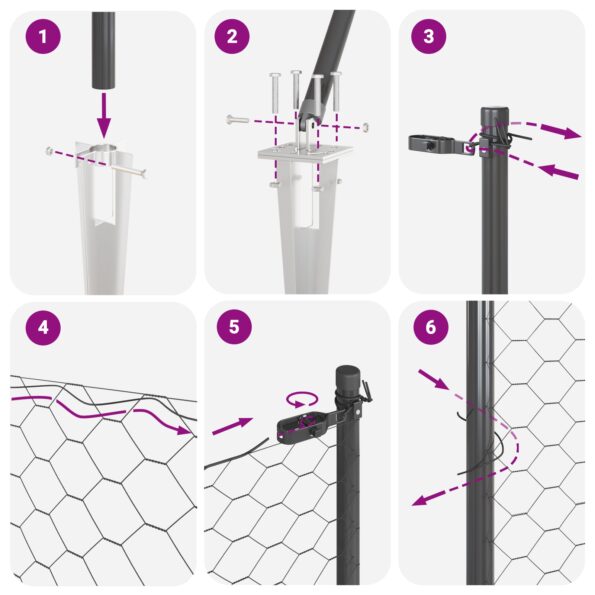 vidaXL hexagonálny plot sivý 0,8x10 m oceľ – Obrázok 12