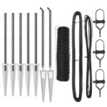 vidaXL Hexagonový plot Sivý 1x10 m Oceľ – Obrázok 2