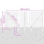 vidaXL Hexagonálny plot sivý 1.2x10 m z ocele – Obrázok 13