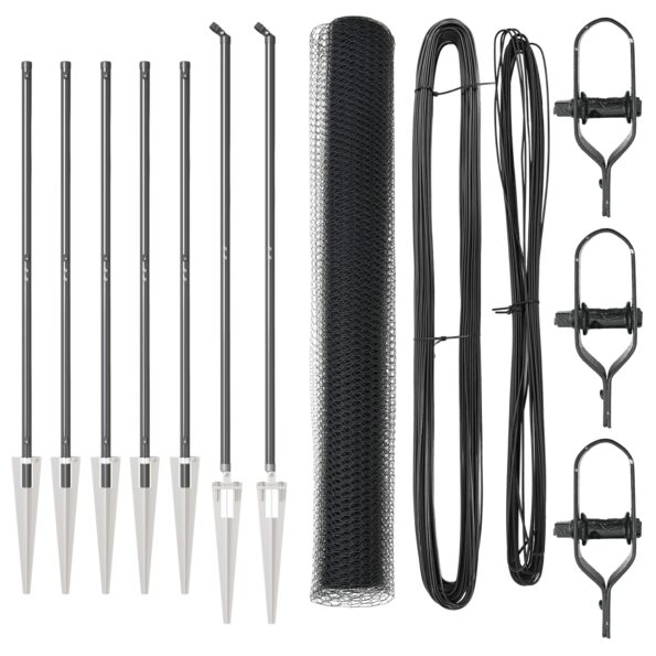 vidaXL Hexagonálny plot sivý 1.2x10 m z ocele – Obrázok 2