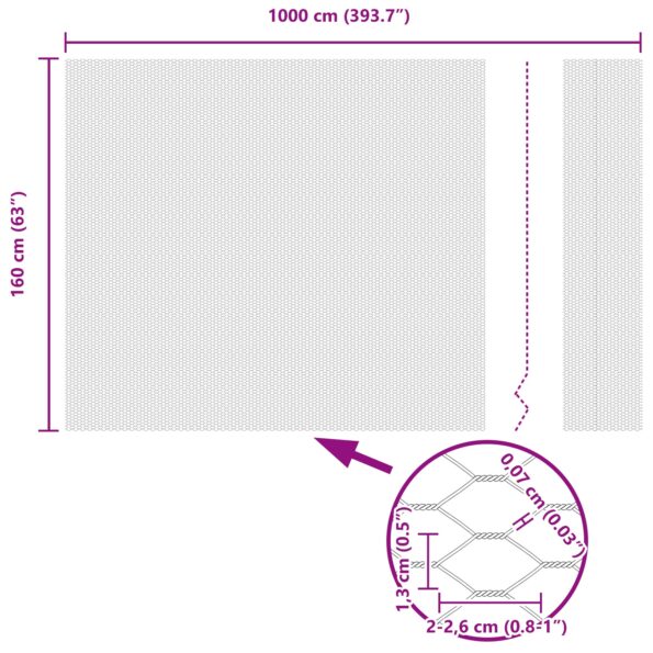 3353215_11.jpg vidaXL Hexagonálna ohrada Sivá 1.6x10 m Oceľ – Obrázok 11